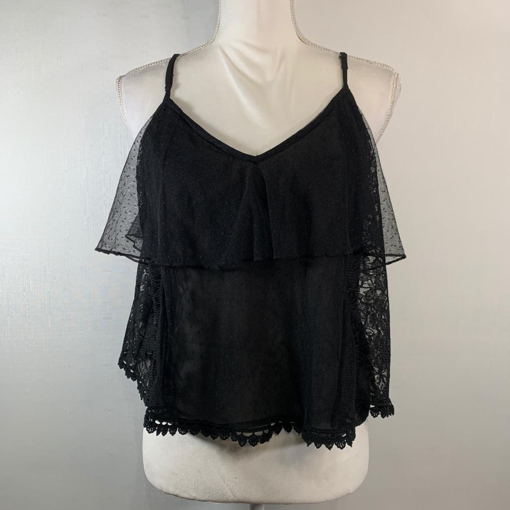 American Eagle Sheer Layered Spaghetti Strap Top